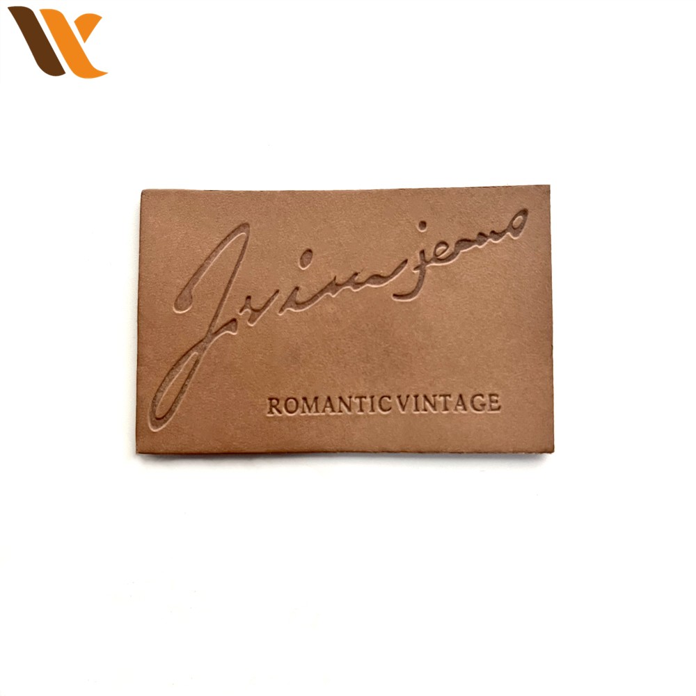 Brand Logo Debossed Leather Tags For Jeans 2
