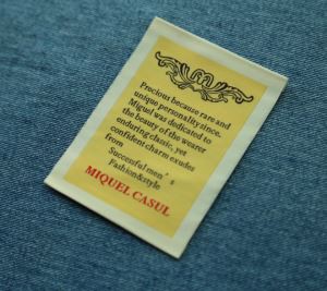 Custom Design Jòn trikote Damask Label