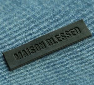 Custom Texture Leather Branded Label
