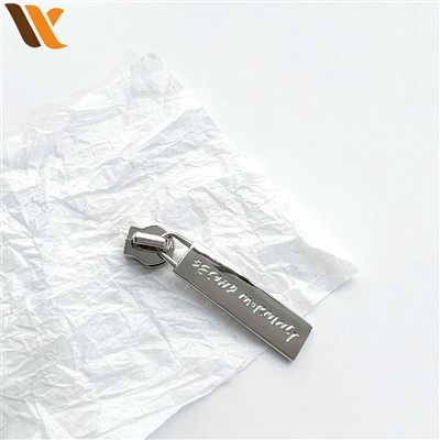 Custom Logo Bag Materyèl Metal Zipper Puller